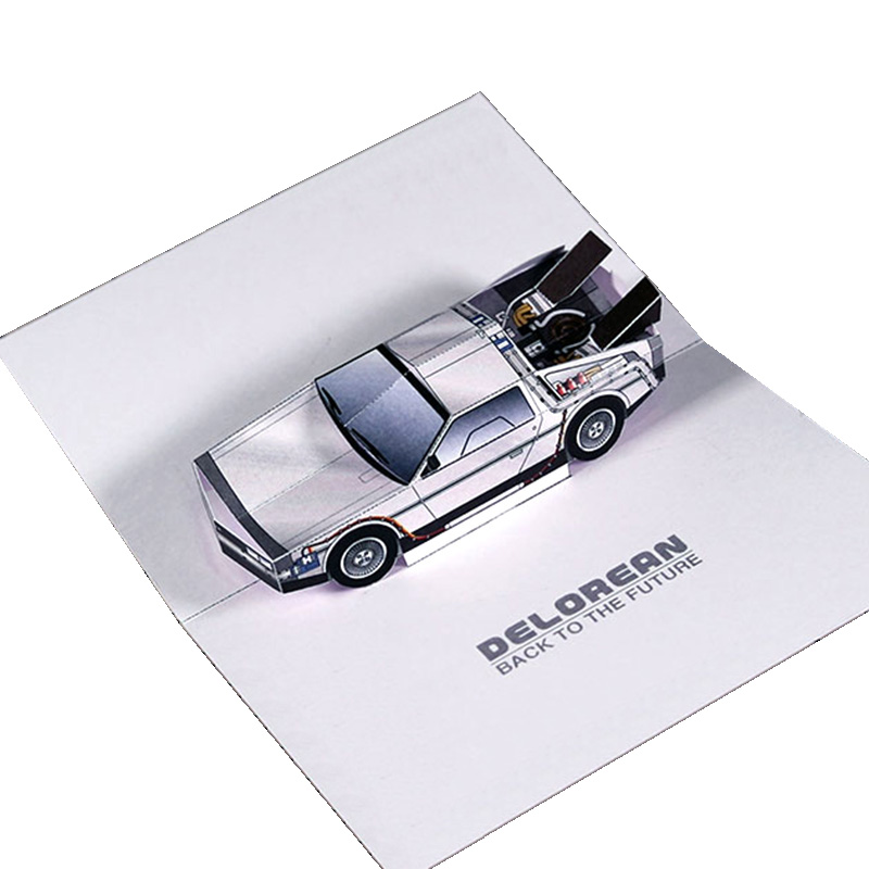 Art Craft Cardboard - Назад в будущее всплывающая открытка DMC-12