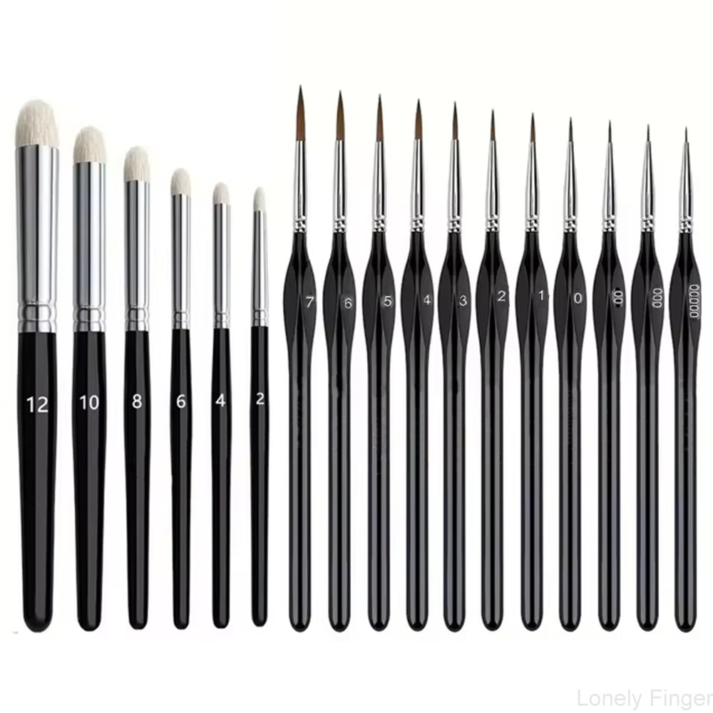Gouache Paint Set - Миниатюрный набор кистей для сухой краски,