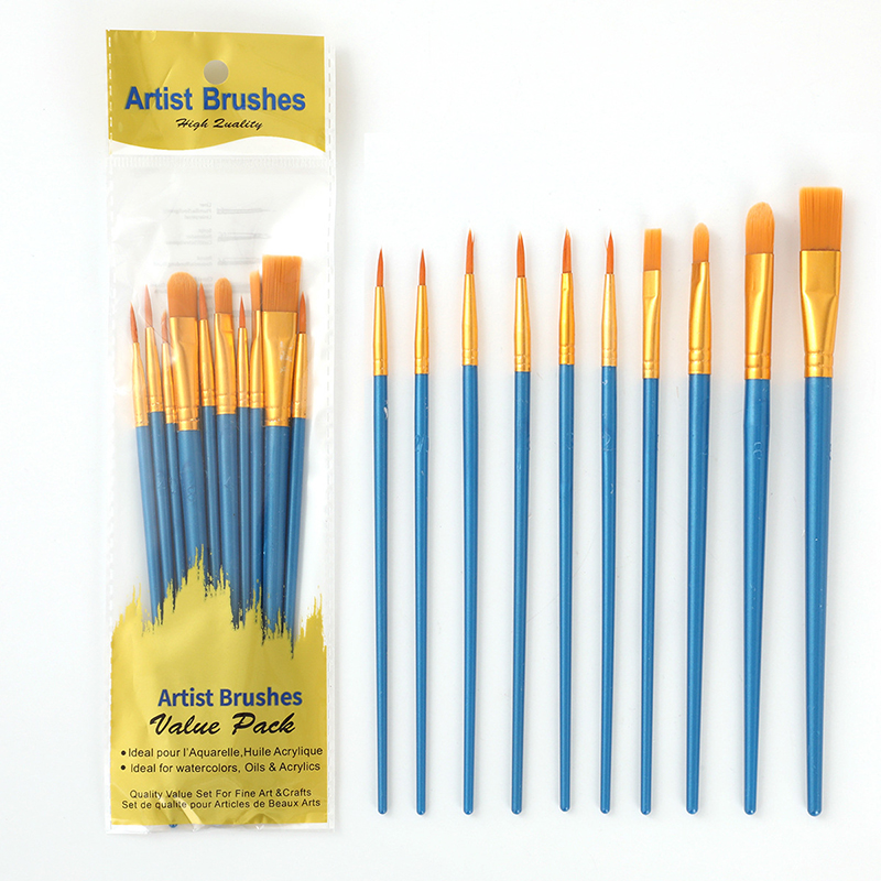 10 шт., набор кистей для масла – обзор и цена Gouache Paint Set