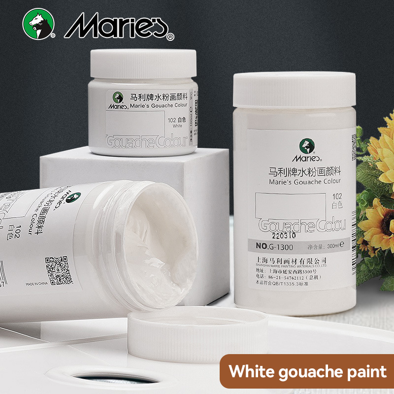 Белая краска для гуаши, 100 мл – обзор и цена Gouache Paint Set